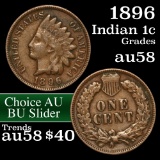 1896 Indian Cent 1c Grades Choice AU/BU Slider
