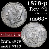 1878-p Rev '79 Morgan Dollar $1 Grades Select+ Unc (fc)