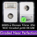 NGC 2005-s Ocean View Jefferson Nickel 5c Graded GEM++ Proof Deep Cameo By NGC