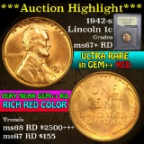 ***Auction Highlight*** 1942-s Lincoln Cent 1c Graded GEM++ RD by USCG (fc)