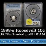 PCGS 1998-s Roosevelt Dime 10c Graded pr69 DCAM by PCGS