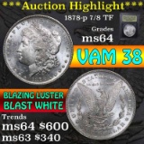 ***Auction Highlight*** 1878-p 7/8tf Vam 38 Morgan Dollar $1 Graded Choice Unc by USCG (fc)