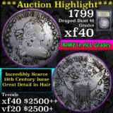 ***Auction Highlight*** 1799 Draped Bust Dollar $1 Graded xf by USCG (fc)