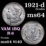 1921-d Vam 1BQ R-6 Morgan Dollar $1 Grades Choice Unc