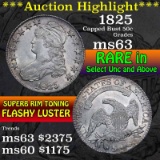 ***Auction Highlight*** 1825 Capped Bust Half Dollar 50c Graded Select Unc by USCG (fc)