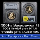 PCGS 2001-s Sacagawea Dollar 1 Graded pr69 DCAM by PCGS