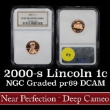 NGC 2000-s Lincoln Cent 1c Graded pr69 RD DCAM by NGC