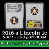 NGC 2016-s Birth Set Lincoln Cent 1c Graded pr69 RD DCAM by NGC