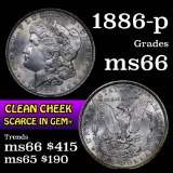 1886-p Morgan Dollar $1 Graded GEM+ Unc (fc)