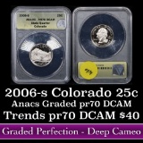 ANACS 2006-s Colorado Washington Quarter 25c Graded pr70 DCAM by ANACS