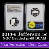 NGC 2013-s Jefferson Nickel 5c Graded pr69 DCAM by NGC