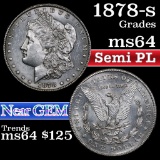 1878-s Semi PL Morgan Dollar $1 Grades Choice Unc