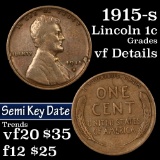 1915-s Lincoln Cent 1c Grades vf details