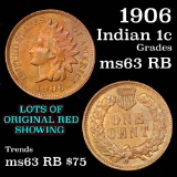 1906 Indian Cent 1c Grades Select Unc RB