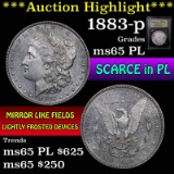 ***Auction Highlight*** 1883-p Morgan Dollar $1 Graded GEM Unc PL by USCG (fc)