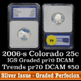 2006-s Colorado Silver Washington Quarter 25c Graded pr70 dcam by IGS