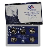 1999 United States Mint Proof Quarters 5 pc set  Quarters Proof Set