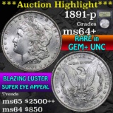 ***Auction Highlight*** 1891-p Morgan Dollar $1 Graded Choice+ Unc by USCG (fc)