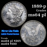 1889-p Morgan Dollar $1 Grades Choice Unc PL