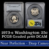 PCGS 1973-s Washington Quarter 25c Graded pr69 DCAM by PCGS