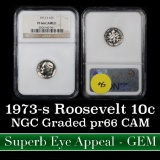 NGC 1973-s Roosevelt Dime 10c Graded pr66 CAM by NGC