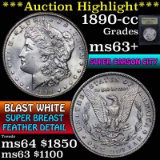 ***Auction Highlight*** 1890-cc Morgan Dollar $1 Graded Select+ Unc by USCG (fc)