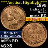 ***Auction Highlight*** 1899 Indian Cent 1c Grades GEM Unc RD (fc)