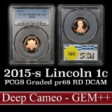PCGS 2015-s Lincoln Cent 1c Graded pr68 RD DCAM by PCGS