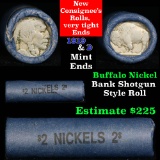 Full roll of Buffalo Nickels, 1919 on one end & a 'd' Mint reverse on other end (fc)