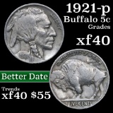 1921-p Buffalo Nickel 5c Grades xf