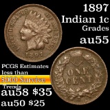 1897 Indian Cent 1c Grades Choice AU