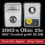 NGC 2002-s Ohio Washington Quarter 25c Graded pr69 DCAM by NGC