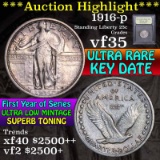 ***Auction Highlight*** 1916-p Standing Liberty Quarter 25c Graded vf++ by USCG (fc)