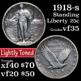 1918-s Standing Liberty Quarter 25c Grades vf++