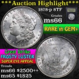***Auction Highlight*** 1878-p 8tf Vam 16 Morgan Dollar $1 Graded GEM+ Unc by USCG (fc)