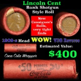 ***Auction Highlight*** Lincoln Wheat 1c orig shotgun roll, 1909-s end, VDB rev other end, WOW! (fc)