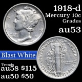 1918-d Mercury Dime 10c Grades Select AU