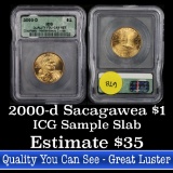 2000-d  Sample Slab Sacagawea Dollar $1 Graded pr69 DCAM by ICG