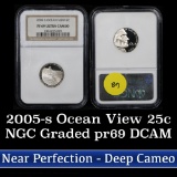 NGC 2005-s Ocean View Jefferson Nickel 5c Graded pr69 DCAM by NGC