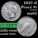 1927-d Peace Dollar $1 Grades Select Unc (fc)