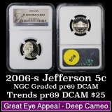 NGC 2006-s Jefferson Nickel 5c Graded GEM++ Proof Deep Cameo By NGC