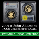 PCGS 2007-s John Adams Presidential Dollar $1 Graded pr69 DCAM by PCGS