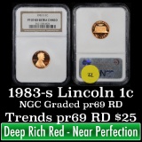 NGC 1983-s Lincoln Cent 1c Graded pr69 DCAM by NGC
