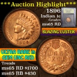 ***Auction Highlight*** 1896 Indian Cent 1c Graded GEM Unc RD by USCG (fc)