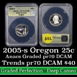 ANACS 2005-s Oregon Washington Quarter 25c Graded pr70 DCAM by ANACS