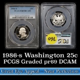 PCGS 1986-s Washington Quarter 25c Graded pr69 DCAM by PCGS