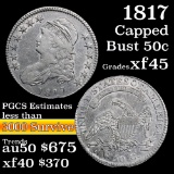 1817 Capped Bust Half Dollar 50c Grades xf+ (fc)
