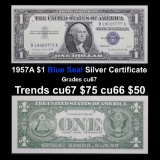 1957A $1 Blue Seal Silver Certificate Grades Gem++ CU