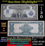**Auction Highlight** 1899 $2 Lg Size Silver Cert 'Mini Porthole' Sigs Lyons/Treat Grades vf++ (fc)