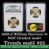 NGC 2009-d SMS William Henry Harrison Presidential Dollar $1 Graded ms67 by NGC